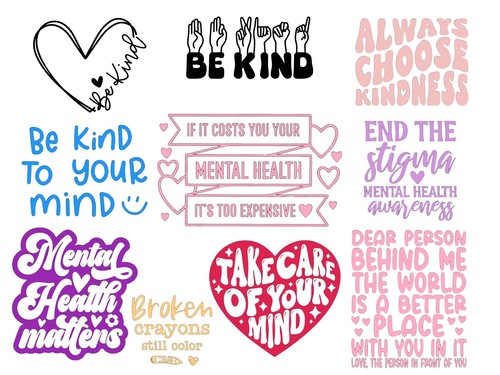 Mental health awareness decal - health,